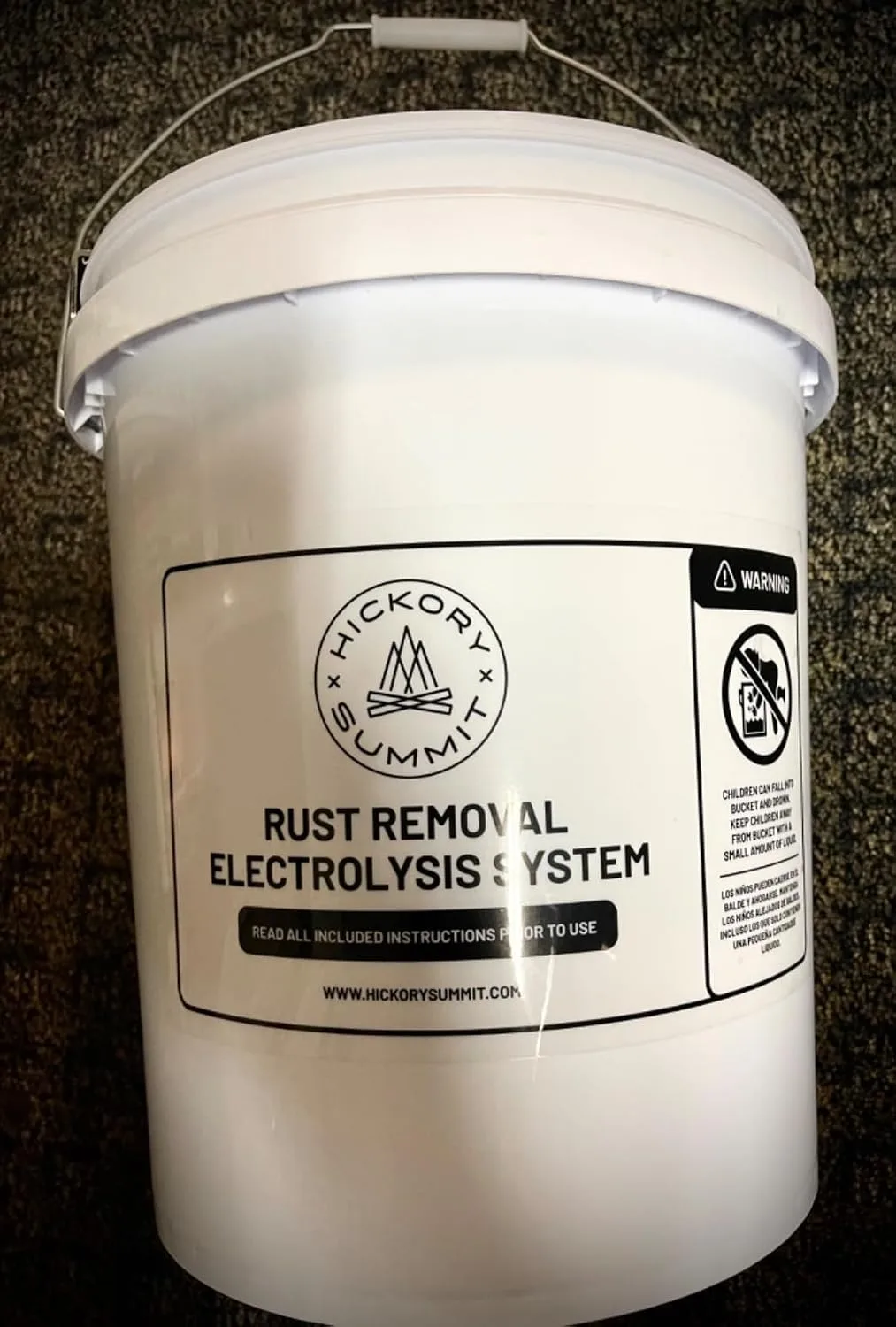 Customer photo showing rust removal results comparison after using wire wheel method